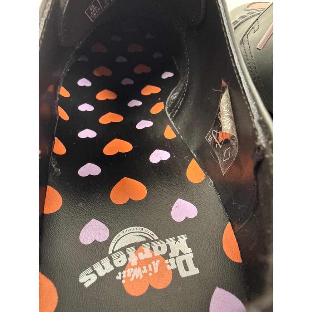 Dr Martens 1461 Quad Heart Platform Oxford Black Leather Pink Womens 8 30604001 - Picture 13 of 16